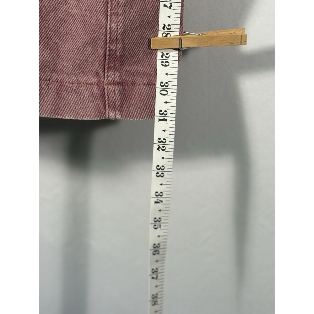 Urban Outfitters Golden Hour Structured Open Back Mauve Denim Mini Dress Women S - Picture 6 of 10